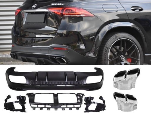 DIFUZOR MERCEDES W167 SUV LOOK AMG 63 CHROME