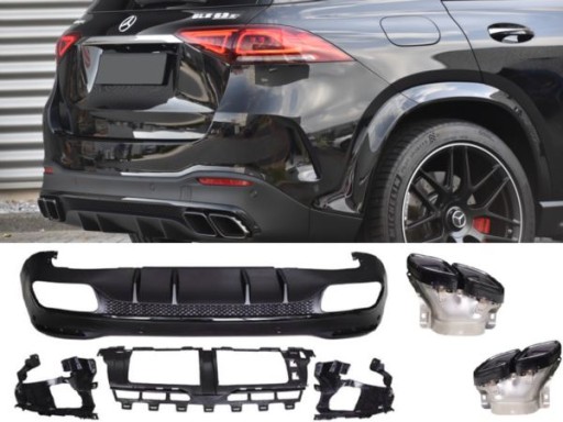DIFUZOR MERCEDES W167 GLE SUV NASTAVCI LOOK AMG