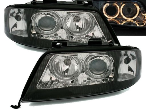 LAMPE FAROVI ANGEL EYES AUDI A6 C5 97-01 BLACK