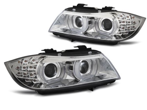 LAMPE FAROVI BMW E90 E91 09-11 DRL CHROME XENON LED