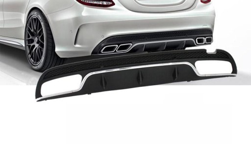 DIFUZOR BRANIKA MERCEDES W205 2014 LOOK AMG C63