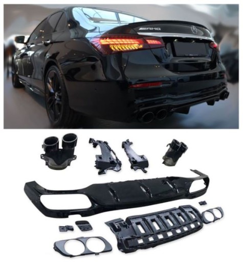 DIFUZOR MERCEDES W213 NASTAVCI BLACK LOOK AMG