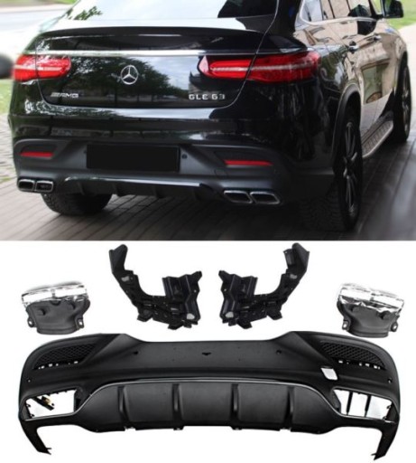 DIFUZOR MERCEDES GLE C292 63 AMG OPTIK 2X2 BLACK