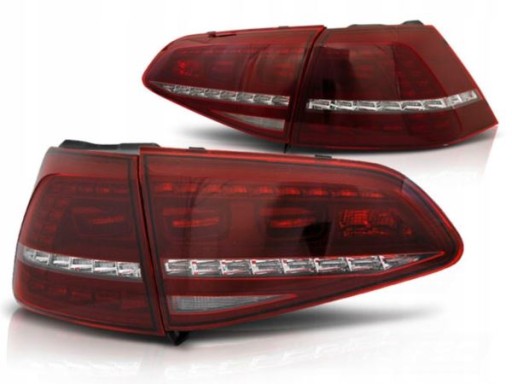 LAMPE FAROVI  ZADNJA VW GOLF 7 13-17 RED WHITE LED SEQ R