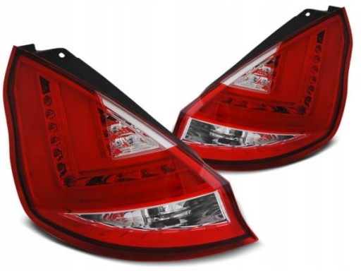 LAMPE FAROVI FORD FIESTA MK7 12-15 HATCHBACK (OBIČNI) RED WHITE LED BAR
