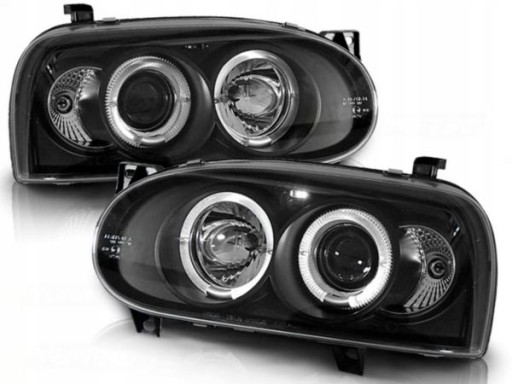 LAMPE FAROVI ANGEL EYES VW GOLF 3 91-97 BLACK