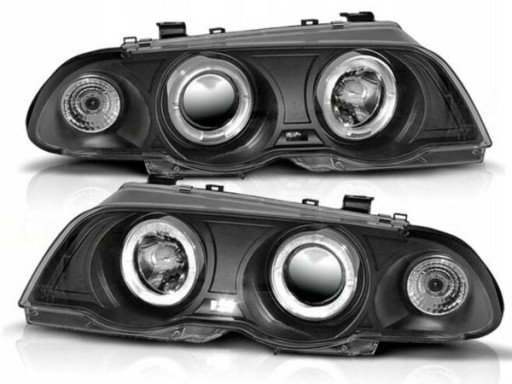 LAMPE FAROVI BMW E46 05.98-08.01 ANGEL EYES BLACK