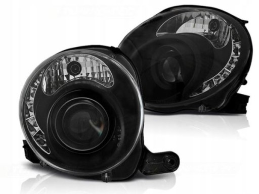 LAMPE FAROVI FIAT 500 07- BLACK LED