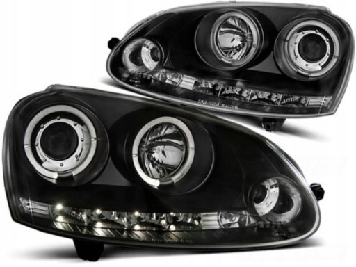 LAMPE FAROVI  PREDNJI ANGEL EYES VW GOLF 5 03-09 BLACK