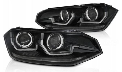 LAMPE FAROVI BLACK LED DTS S LEČOM ZA VW POLO VI 2G 17-
