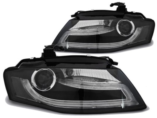 LAMPE FAROVI AUDI A4 B8 04.08-11 TRU DRL BLACK HID XENON