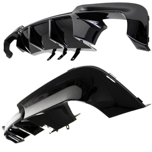 DIFUZOR BMW F10 F11 10- LOOK M5 DUET GLOSSY BLACK