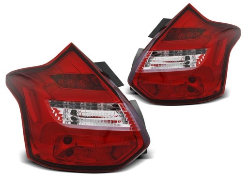 FORD FOCUS 3 11-10.14 HATCHBACK (OBIČNI) RED WHITE LED BAR