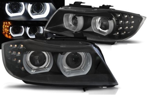 LAMPE FAROVI BMW E90 E91 08-11 DRL BLACK XENON LED DS1