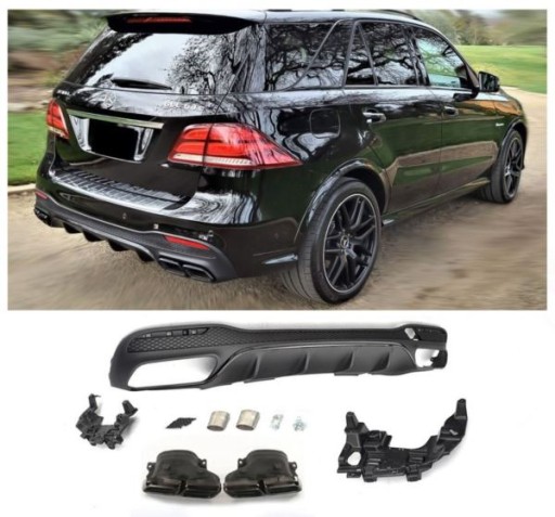 DIFUZOR NASTAVCI BLACK MERCEDES GLE W166 LOOK AMG