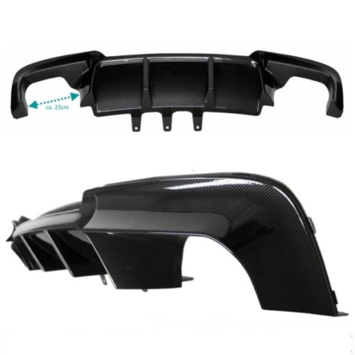 DIFUZOR BMW F10 F11 10-18 LOOK M5 KARBON BLACK