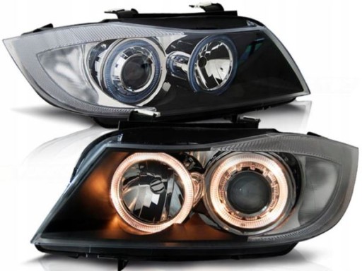 LAMPE FAROVI  PREDNJI ANGEL EYES BMW E90 05-08 CRNE