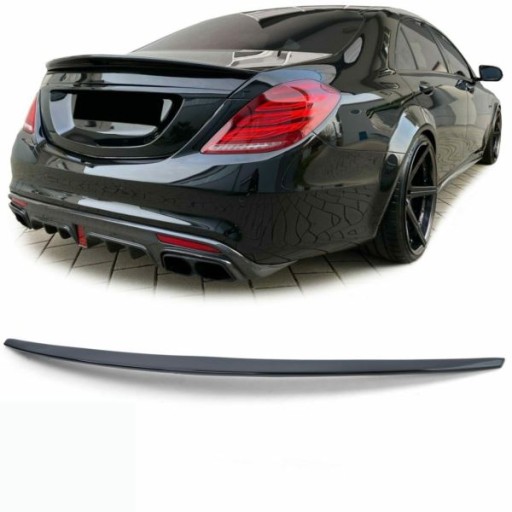 SPOJLER MERCEDES W222 13- ABS TRUNK GLOSSY BLK