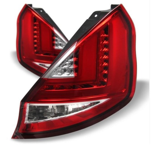 LAMPE FAROVI FORD FIESTA MK7 08-12 HATCHBACK (OBIČNI) RED WHITE LED BAR