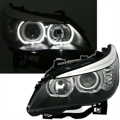 LAMPE FAROVI ANGEL EYES BMW E60 E61 7/03-2/07 BLACK LED