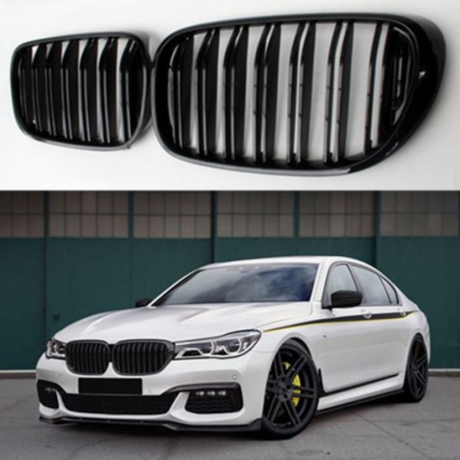 MASKA (NERKI) BMW G11 G12 15- GLOSSY BLACK DOUBLE