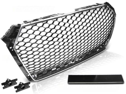 MASKA AUDI A4 B9 15-BLACK CHROME RS-STYLE