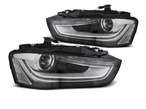 LAMPE FAROVI  PREDNJI AUDI A4 B8 12-15 BLACK LED DRL