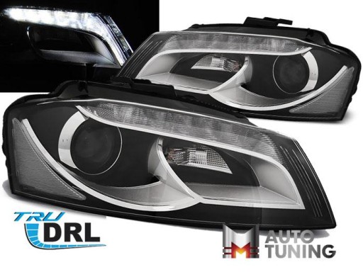 LAMPE FAROVI P. AUDI A3 8P 08-12 BLACK TRU DRL