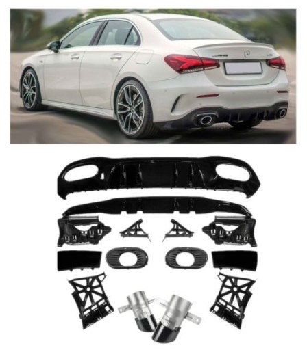DIFUZOR MERCEDES V177 NASTAVCI BLACK LOOK AMG
