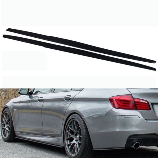 LAJSNE ISDUPLI / 2 KOMADA PRAGOVI BMW F10 F11 F18 MP GLOSSY BLACK