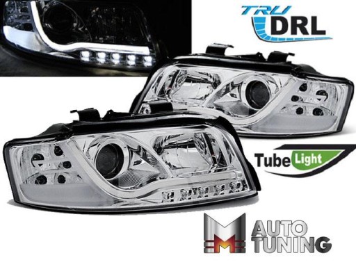 LAMPE FAROVI P. AUDI A4 00-04 KROM TUBE LIGHTS TRU DRL