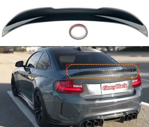 SPOJLER NA GEPEKA BMW F22 F23 LOOK M4 GLOSSY BLACK