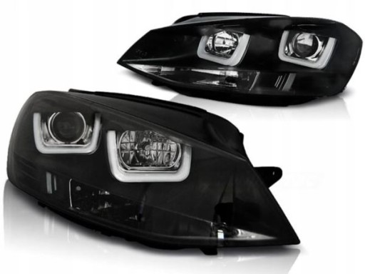LAMPE FAROVI VW GOLF 7 11/12- BLACK LED U-TYPE DRL