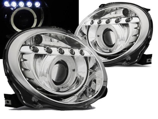 LAMPE FAROVI  PREDNJI FIAT 500 07-15 KROM