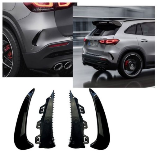 AMG LOOK FLICS AERO FLAPS BLACK MERCEDES GLA H247