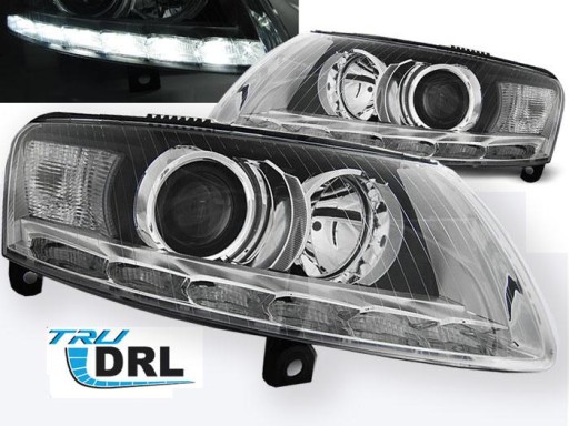 LAMPE FAROVI AUDI A6 C6 04.04-08 XENON DAYLIGHT CHROME RL