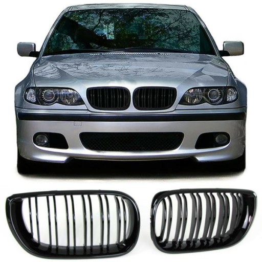 MASKA MREŽICE BMW E46 01-05 DOUBLE CRNI SJAJ