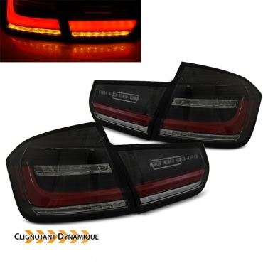 LAMPE FAROVI LED BMW F30 11-18 BLACK SMOKE BAR SEQ .