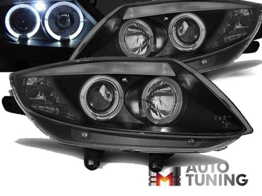 LAMPE FAROVI ANGEL EYES BMW Z4 E85 E86 02-08 BLACK