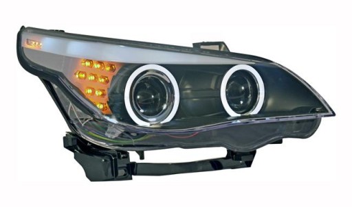 LAMPE FAROVI ANGEL EYES BMW E60/E61 7/03-07 BLACK