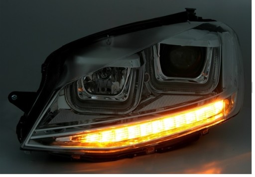 LAMPE FAROVI  PREDNJI VW GOLF 7 VII 11/12-2/17 CRNE LED