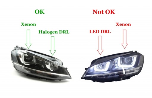 LAMPE FAROVI  PREDNJI VW GOLF 7 (12-17) OSRAM LED CHROME