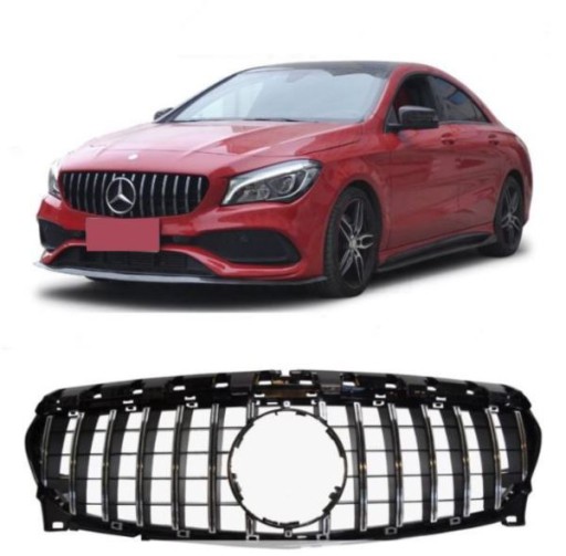 MASKA MERCEDES CLA C117 LOOK 13-19 GT-R BLK / CHR