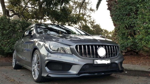 MASKA MERCEDES CLA C117 LOOK 13-19 GT-R BLK / CHR