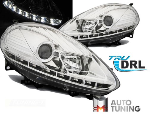 LAMPE FAROVI FIAT PUNTO EVO 10.09-12 CHROME DRL LED