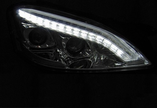 LAMPE FAROVI MERCEDES W221 05-09 DAYLIGHT H9/H7 CHROME