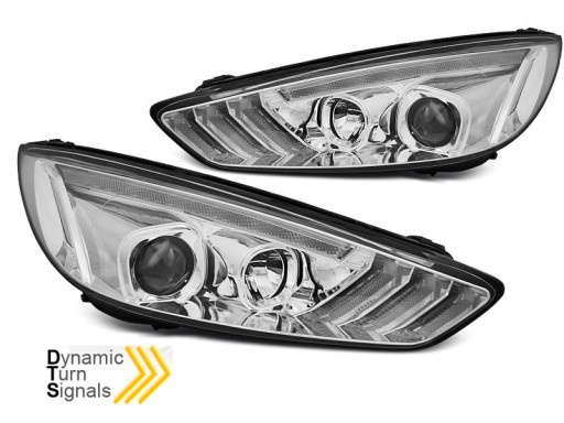 LAMPE FAROVI FORD FOCUS MK3 15-18 CHROME DRL LED SEQ