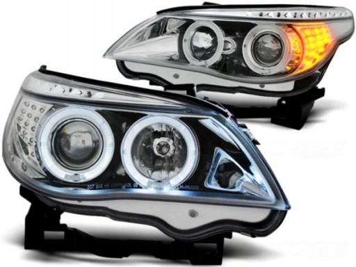LAMPE FAROVI BMW E60/E61 03-07 ANGEL EYES CHROME LED INDI LAMPE FAROVI BMW E60/E61 03-07 ANGEL EYES CHROME LED INDI