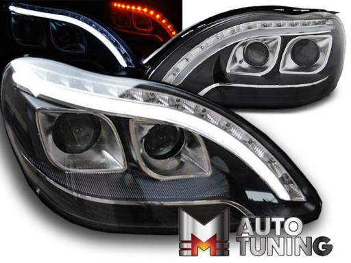 LAMPE FAROVI MERCEDES W220 S-KLASA 98-05 BLACK TUBE LIGHT