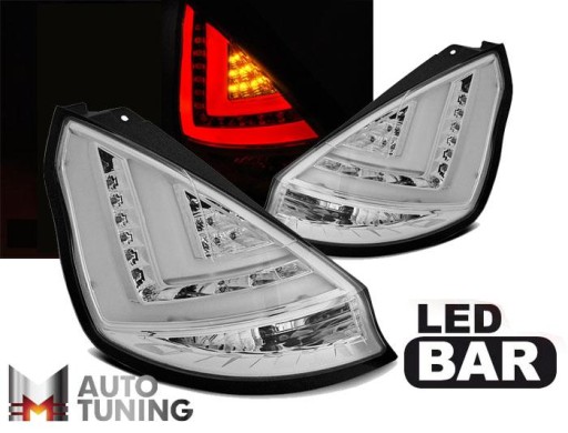LAMPE FAROVI FORD FIESTA MK7 08-12 HATCHBACK (OBIČNI) CHROME LED BAR